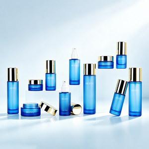 Emballage de Luxe pour Soins de la Peau en Verre Dépoli Clair 30ml 40ml 50ml 60ml 80ml, Contenants Cosmétiques, Flacon Pompe à Lotion en Verre avec Compte-gouttes - Product Image 3