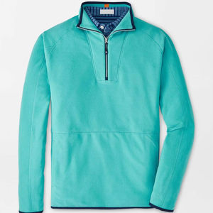 OEM Marca Calidad 250GSM Slim Fit Golf Pullover Color sólido 1/4 Cremallera para hombres Logotipo personalizado Invierno Soport Quarter Zip Pullover - Product Image 2