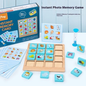 Gioco da tavolo interattivo in legno con foto di memoria scacchi educazione precoce per 3-4 anni di età concentrazione di formazione giocattolo di legno - Product Image 6