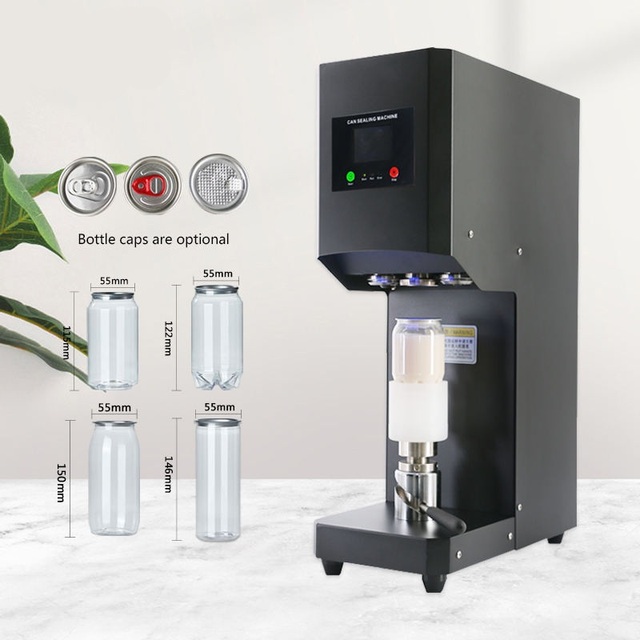 Vinica Semi-Automatic Can Sealing Machine for Aluminum Beverage and Tea Cans Supporting Mini Drink Cans Plastic Bottle Sealing