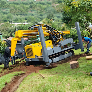 מכונת מים קידוח 200 מ '300 מ' 400 מ '600 מ' זוחלים רכוב מנוע דיזל מונע פנאומטי מכונת קידוח - Product Image 4