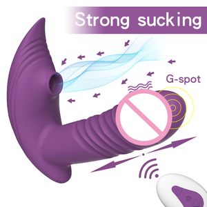 Vibrador de Empuje 3 en 1 GL-X9104 de Gelances, de Fábrica al por Mayor, con Tapón Anal y Fuerte Succión, para Mujeres, Juguete para Adultos - Product Image 3