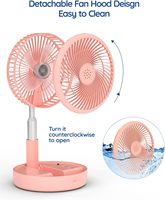 Ventilateurs de table en plastique rechargeables USB portables Offre Spéciale ventilateur pliable multifonctionnel pour l'extérieur et le bureau