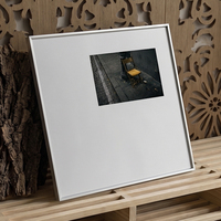 Cadre photo carré en acier inoxydable, style industriel, inspiré d'Instagram, décoration murale, sensation haut de gamme, salons