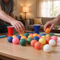 Balles de tennis de table en plastique multicolores brillantes sans couture, idéales pour les activités interactives de vacances pour tous les âges