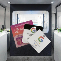 Tarjeta de PVC Personalizable, Impermeable, con NFC, Código QR, para Reseñas de Google, Menú, Placa de Identificación, Restaurante, Instagram, Membresía, Hotel
