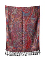 Châle Pashmina personnalisé pour femmes Écharpe tissée Doux Soyeux Réversible Paisley Vintage Jacquard Wrap Avec Gland