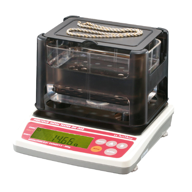 Alfa Mirage GK-300 Gold Tester 0.01g 300g Mini Gold Precious Metal Purity Density Testing Machine Portable for Jewelry