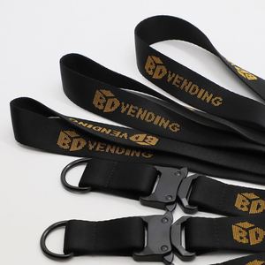 High Quality Metal Detachable Buckle Keychain <b>Lanyard</b> Woven Embroidered Neck Strap Custom Logo Heavy Duty Jacquard <b>Lanyards</b> - Product Image 3
