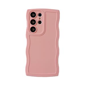 Funda bonita <span class=keywords><strong>y</strong></span> ondulada para Samsung <span class=keywords><strong>Galaxy</strong></span> S23 Ultra S22 Plus S21 S20 FE A73 A53 A33 A23 A14 A34 A54 A52 A72, funda suave de Color caramelo - Product Image 1