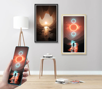 10 21.5 23.8 27 32 43 55 pouces OEM ODM vente en gros grande taille 4K android cadre d'affichage d'art numérique en bois nft avec wifi