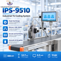 Imprimante à jet d'encre thermique en ligne IPS-9510, imprimante à jet d'encre TIJ pour le codage des dates, le codage des numéros de lot, machine de codage 12,7 mm 300 DPI avec écran tactile