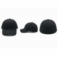 Casquette de baseball personnalisée en coton/polyester à chevrons de couleur unie avec impression en relief, casquette ajustable pour homme et femme