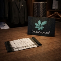 Étiquette tissée personnalisée OEKO-TEX100 pour vêtements, logo damassé sur mesure, étiquette à coudre sur les vêtements