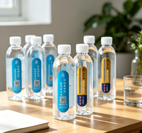 Étiquettes personnalisées transparentes autocollantes pour bouteilles d'eau, impression recto-verso, autocollants transparents pour bouteilles de boissons