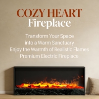 Cheminée électrique murale et encastrable de 80 pouces avec plusieurs couleurs de flammes et de lits de bûches, et contrôle intelligent par application pour la maison (vente en gros)
