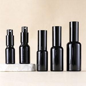 Flacon pulvérisateur de parfum en verre noir brillant pour cosmétiques, 15 ml, 20 ml, 30 ml, 50 ml, 100 ml - Product Image 1
