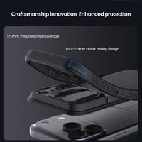 Étui magnétique Nillkin Camshield Pro pour iPhone 18 Pro Max 18 Pro 17 Pro Max 17 Air avec cache coulissant pour appareil photo, antichoc
