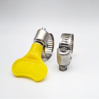Collier de serrage rapide en acier inoxydable, type américain, avec levier manuel en plastique