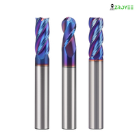 ZROYEE OEM Fraise à queue en carbure AlTiN à 4 cannelures personnalisable, modèle HML, compatible usinage CNC, matériaux haute dureté, 4mm-12mm 45