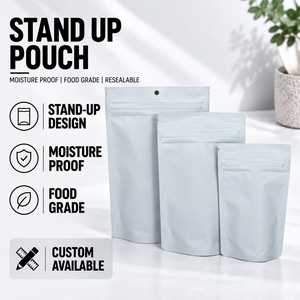 Sachets Doypack en aluminium avec fermeture éclair pour thé, poudre d'appât pour poissons, noix, emballage alimentaire anti-lumière et anti-humidité - Product Image 1