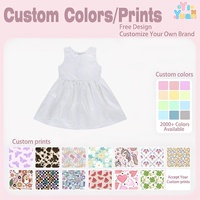 Robe sans manches blanche unie simple pour petites filles, idéale pour projets de bricolage et de loisirs créatifs, personnalisable