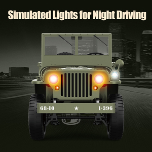 Jjrc C8815 1941 Willys MB RC quân sự mini off-road điều khiển từ xa Xe bổ sung tời và tán RC Xe đồ chơi - Product Image 5