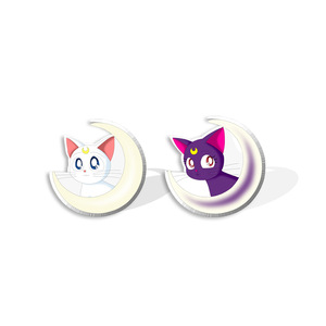 可爱卡哇伊树脂亚克力耳钉时尚动漫美少女战士耳环 - Product Image 6