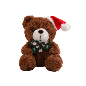 Promoção Natal Plush Toy Handwork Soft Teddy Bear Com Chapéus