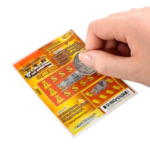 Carte à gratter de loterie professionnelle en carton, personnalisée avec données variables, pour jeux, vente en gros - Product Image 3