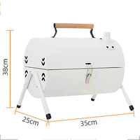 Barbecue au charbon de bois pliable double face portable pour le camping en plein air, les voyages, la cuisson au barbecue