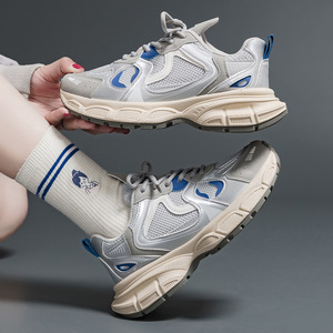 Baskets plateforme pour femmes 2023, nouvelles chaussures de sport décontractées respirantes en maille pour l'automne, rehaussantes, style rétro, toutes occasions 1103 - Product Image 3