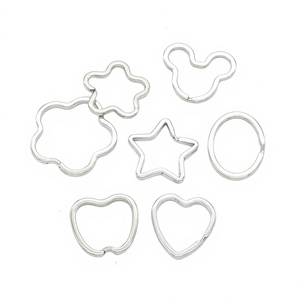 YIWANG Wholesale Heart Shaped of Iron Metal Split <b>Rings</b> Flat <b>Key</b> <b>Rings</b> for <b>Key</b> Chain - Product Image 2