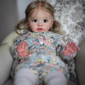 26-Zoll Pippa Finished <span class=keywords><strong>Fashion</strong></span> <span class=keywords><strong>Doll</strong></span> Beliebte lebensechte Soft Touch 3D Haut Kunst Spielzeug Big American Toddler Girl Reborn <span class=keywords><strong>Doll</strong></span> - Product Image 4