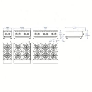 Commercial personnalisé professionnel comptoir cuisinière à gaz four cuisinière à gaz 4 brûleurs cuisson - Product Image 6