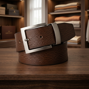 Ceinture pour femme en cuir de vachette de qualité supérieure, avec boucle carrée en acier, durable, imperméable, robuste, écologique, haute résistance, légère - Product Image 1