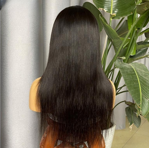 Peluca de Cabello Humano Virgen Remy de Alta Calidad, con Frente de Encaje HD 13x4, Transparente, Sin Pegamento, Color Natural, Talla de Gorra Pequeña, Longitud Media - Product Image 3