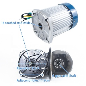 Bộ động cơ không chổi than có hộp số 48V 60V 1800W, bộ vi sai, sóng vuông, nam châm vĩnh cửu, xe ba bánh điện DC bốn bánh - Product Image 3