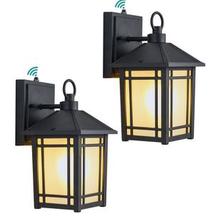 Outdoor Waterproof LED Wall <b>Lantern</b> Dusk Dawn Sensor Front Porch Security Lamp Mount for Patio Fence Garage Decorative - Product Image 2