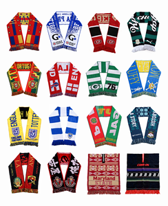 カスタムプリント ポリエステル製 スクエアスカーフ ユーロ ワールドサッカー ファン向け チームカラー ロゴデザイン入り 速乾性 - Product Image 6