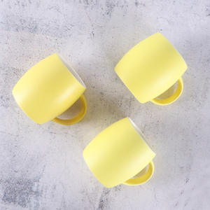 Minimalist Nordic <b>Ceramic</b> <b>Mug</b> Yellow Solid Color Single Piece Gift <b>Mug</b> For Coffee Water Drinks - Product Image 3