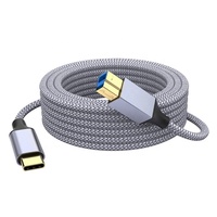 Cable de Impresora USB 3.0 Tipo-C Blindado de Alta Velocidad, de Aleación de Aluminio Ecológico, para Computadora y Discos Duros Externos