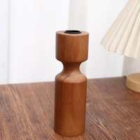 Porte-bougies en bois élégants et multi-formes, accessoires de table modernes, très appréciés, pour la décoration de la maison et des hôtels.