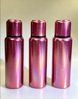 Revêtement décoratif extérieur pour tasse thermos en aluminium, pigment pailleté métallique holographique irisé rouge rose laser pour la pulvérisation sur les articles de boisson
