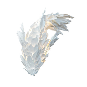 Lustre en forme de poisson en PVC blanc, éclairage artistique long et suspendu pour hall d'hôtel, villa, salon - Product Image 5