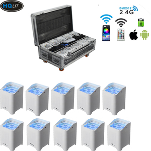 Hot bán có thể sạc lại 6x18W 6 trong 1 RGBW UV <span class=keywords><strong>LED</strong></span> uplights sân khấu mệnh Đảng Pin hoạt động không dây mệnh <span class=keywords><strong>LED</strong></span> đám cưới DJ uplights - Product Image 6