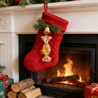 Glass Candy Ornament Lieferant-Handmade Xmas Tree Decor, Bulk Weihnachts feier Geschenke, Sourcing Holiday Tabletop Decor