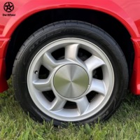 Jantes monobloc forgées modifiées DW en argent satiné 17 18 19 20 pouces avec écrous couverts et face plate, compatibles avec les jantes Ford Mustang Fox Body