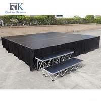 Système de mise en scène pliable pour plate-forme de scène mobile détachable carrée