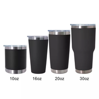 Gobelet isotherme à double paroi avec revêtement en poudre, personnalisé avec logo, 20 oz, 30 oz, en acier inoxydable, tasse à café de voyage avec couvercle